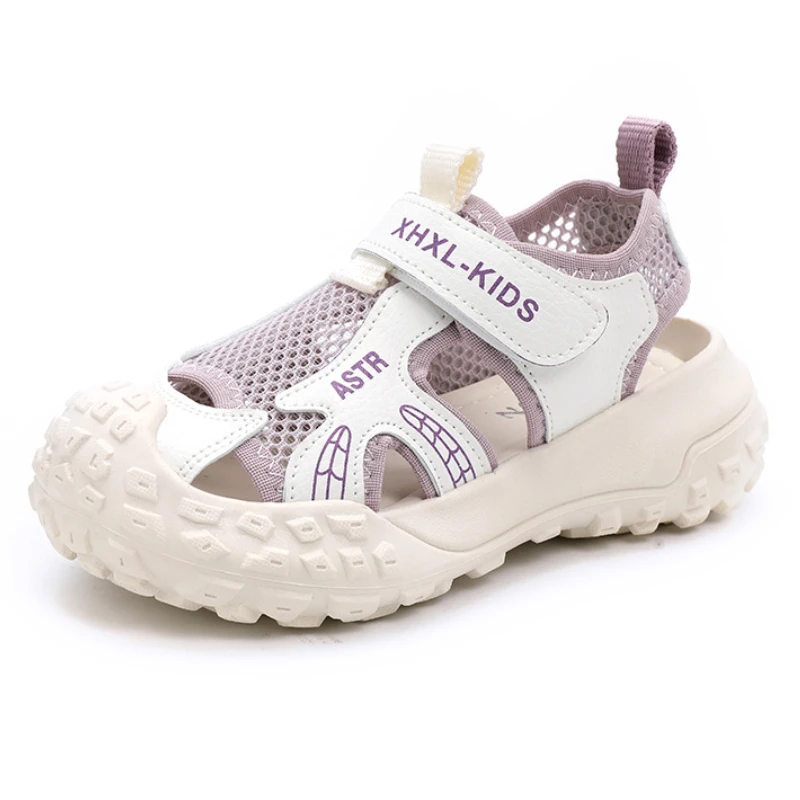 

Summer Mesh Breathable Children's Sports Sandals Boys and Girl's Casual Sandals Anti Kick Closed-toe Kid's Beach Shoes