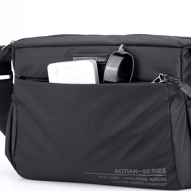 AOTIAN-Bolso de hombro para hombre, bandolera de nailon resistente al agua para deportes al aire libre, de viaje