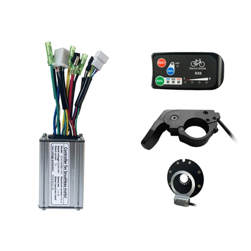 

A06T-KT-15A Ebike Controller Kit 36V 48V 250W for Electric Bicycle Motor Conversion Kit with LED880 Display Thumb