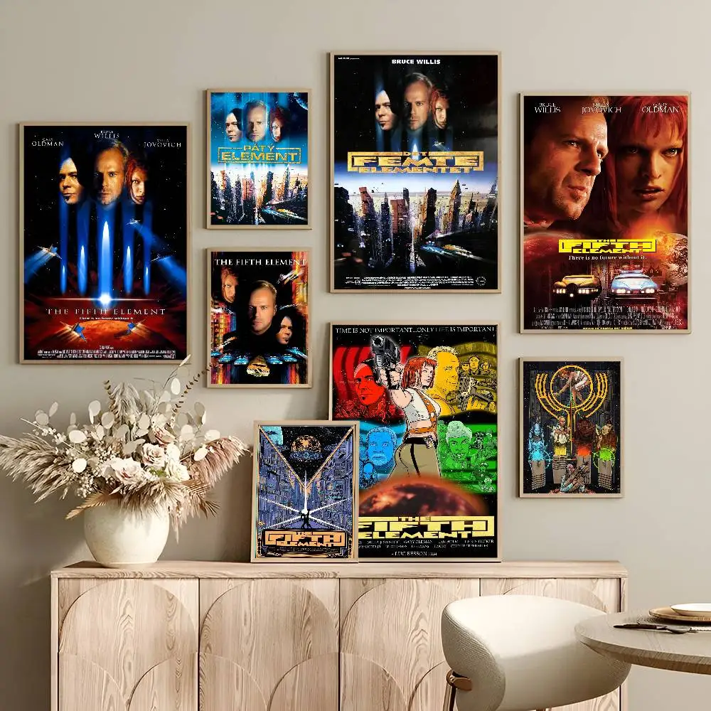 The F-Fifth E-Element Self-adhesive Art Poster Decoracion Painting Wall Art White Kraft Paper Home Decor