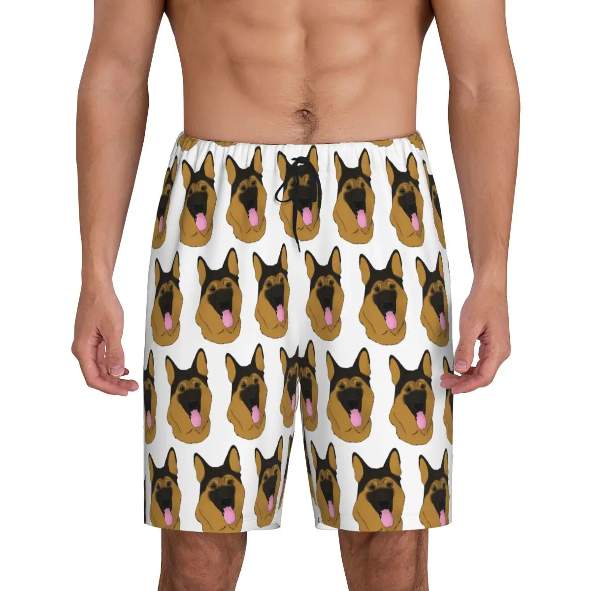 

Custom German Shepherd Dog - Black And Tan Short Pajama Pants Men Sleepwear Sleep Lounge Bottom Shorts Sleeping Pants