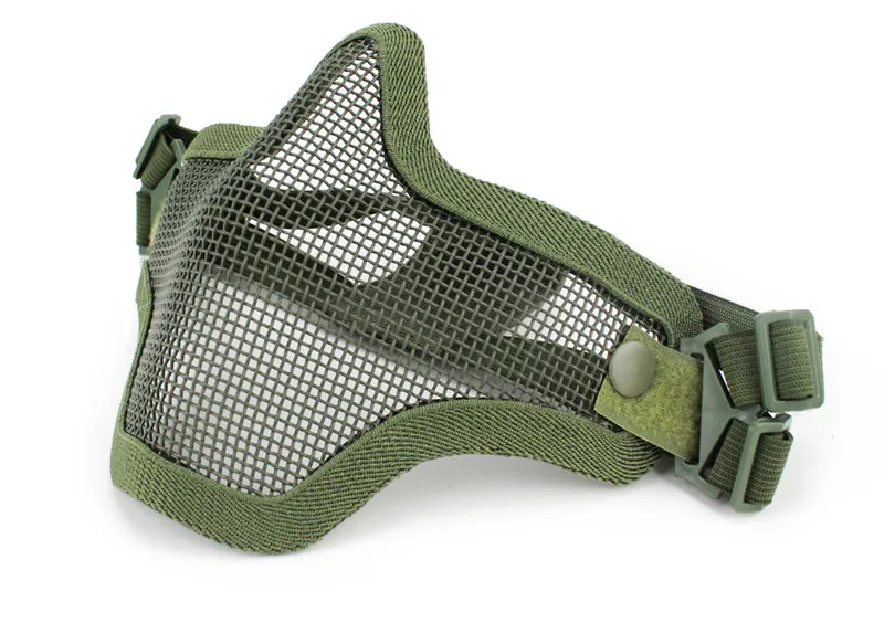 

Tactical Half Face Masks V1 DUAL-BAND Airsoft Low-carbon Steel Mesh CS Shooting Pistol Sports Protective Paintball Accessories
