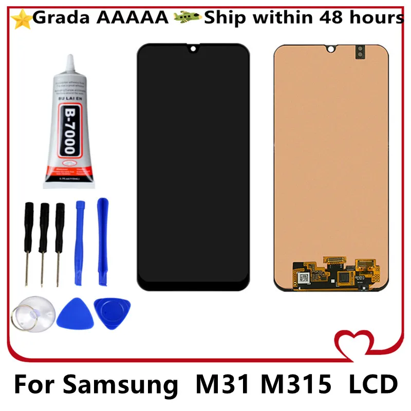 6.4'' test For Samsung Galaxy M31 M315 SM-M315F SM-M315F/DS LCD Display Touch Screen Digitizer Assembly Super AMOLED