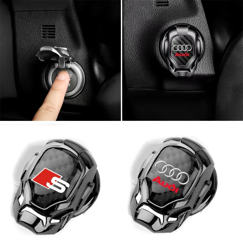 Car One Button Start Protective Cover Ignition Device Decoration for Audi sline A6 Q3 A3 B5 B6 B7 B8 B9 Q7 8P 8V 8L A5 A4 C6 Q6