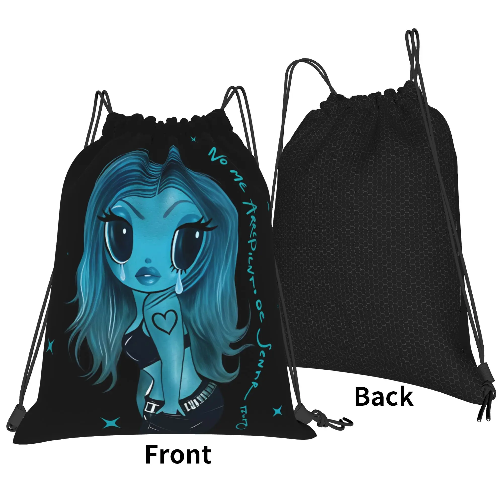 No Me Arrepiento De Sentir Tanto Backpack Karol G Water Resistant Unisex Sports Travel Design Sackpack String Bags