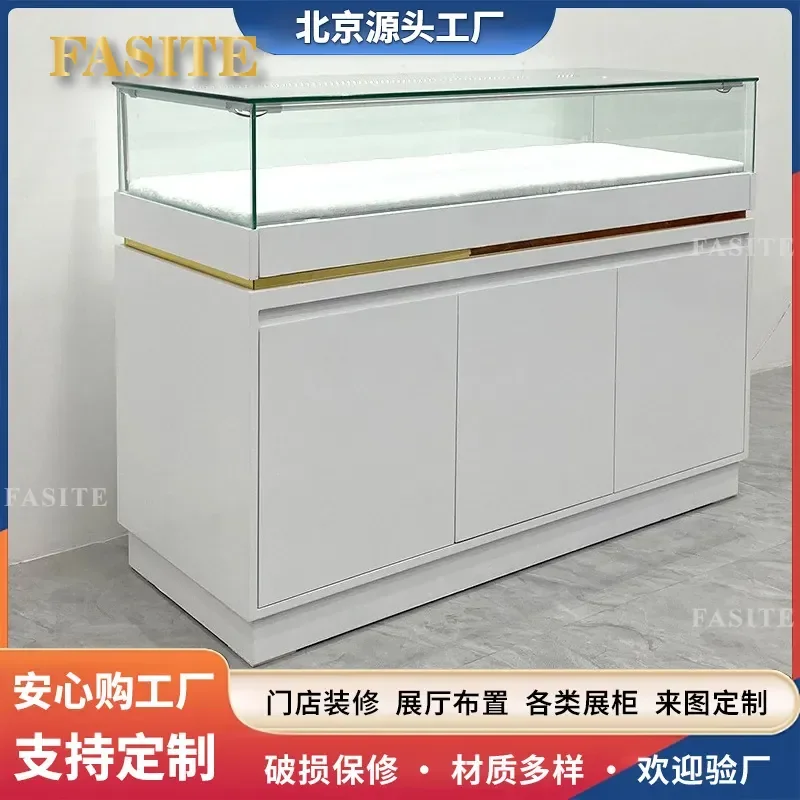 For Museum Glass Display Cabinet Antique Jade Cultural Relics Exhibition Counter Memorial Hall Product Showcase Durable