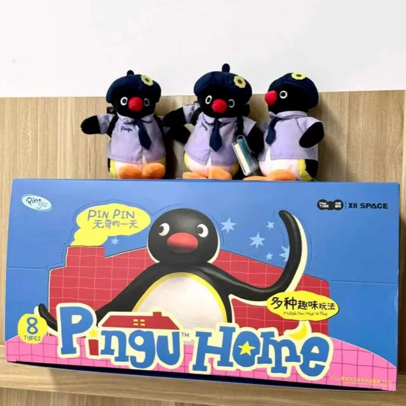 

Pingu New Pingu Home Series Blind Box Collectible Plush Doll Finger Puppet Photo Frame Home Decor Gift For Adult Collectors Toys