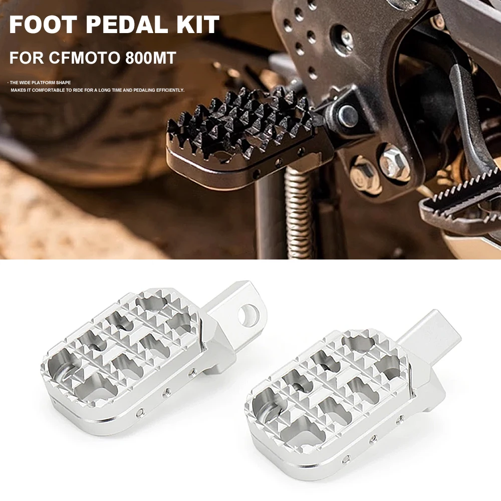 

CNC Motorcycle Front Footrest Foot Pegs Enlarged Riders Foot Rests Extender Pedal Adapter For CFMOTO 800 MT 800MT 800mt 800 Mt