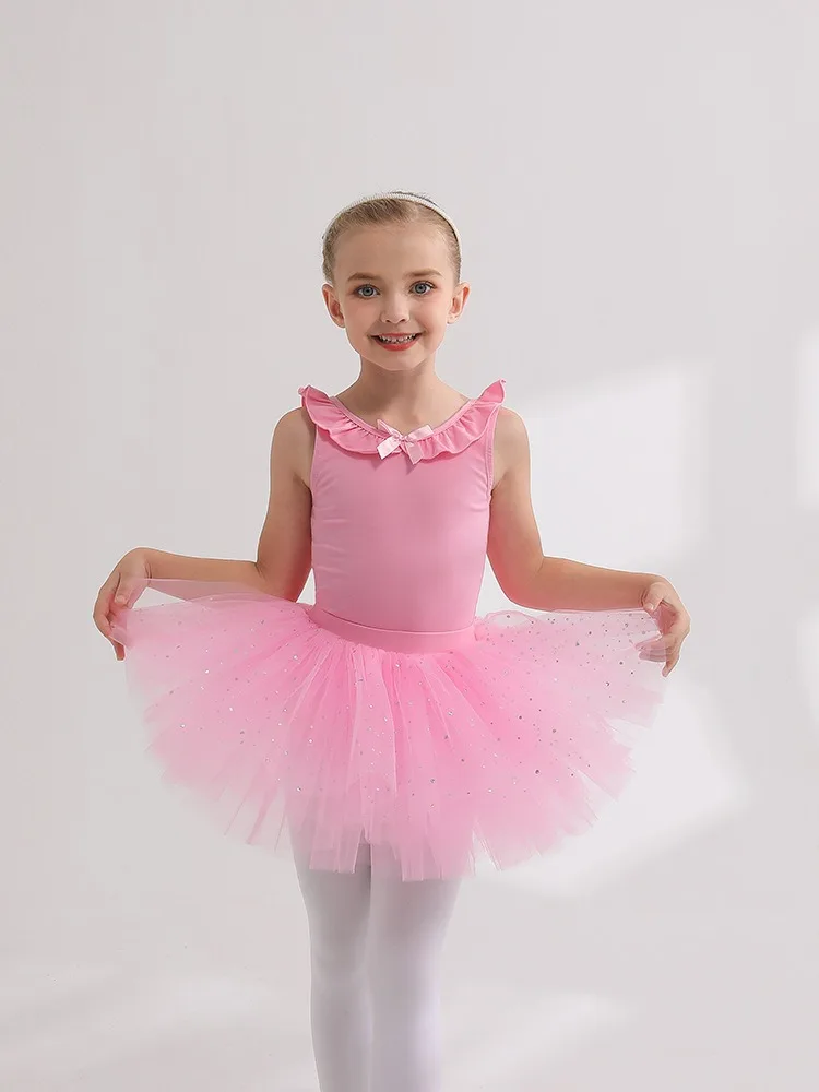 Girl Ballet Leotards with Skirt Toddler Detachable Tutu Dance Costume Ballerina Outfit Korea Princess Little Swan Artistic Skate