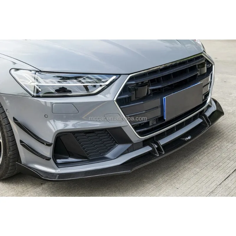 Spoiler Depan Serat Karbon Prepreg Terlaris untuk Audi A7 S7 2019-2024
