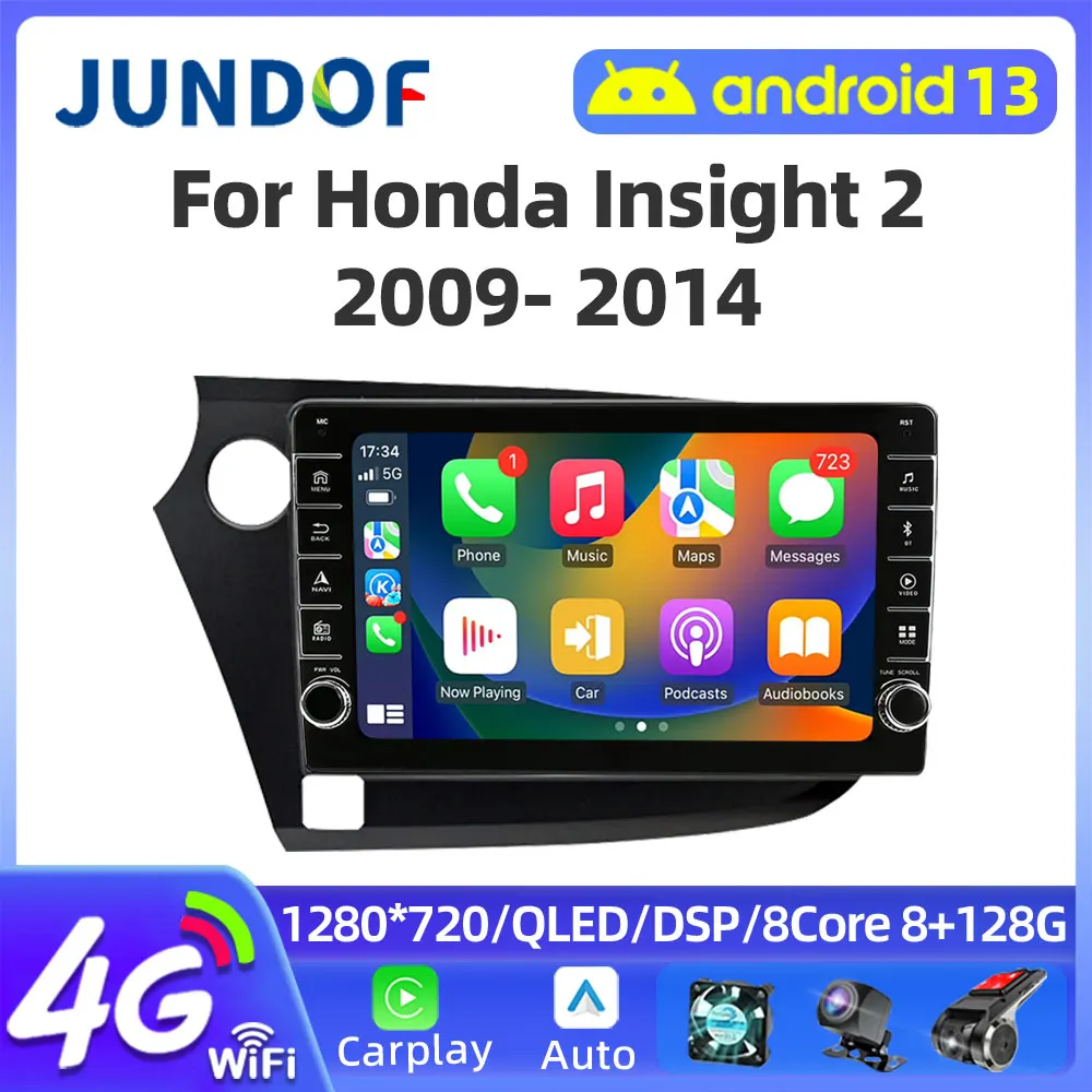 

Jundof CarPlay Android Auto Radio For Honda Insight 2 2009-2014 Multimedia Video Player 2 din Stereo GPS Audio Navigation No DVD