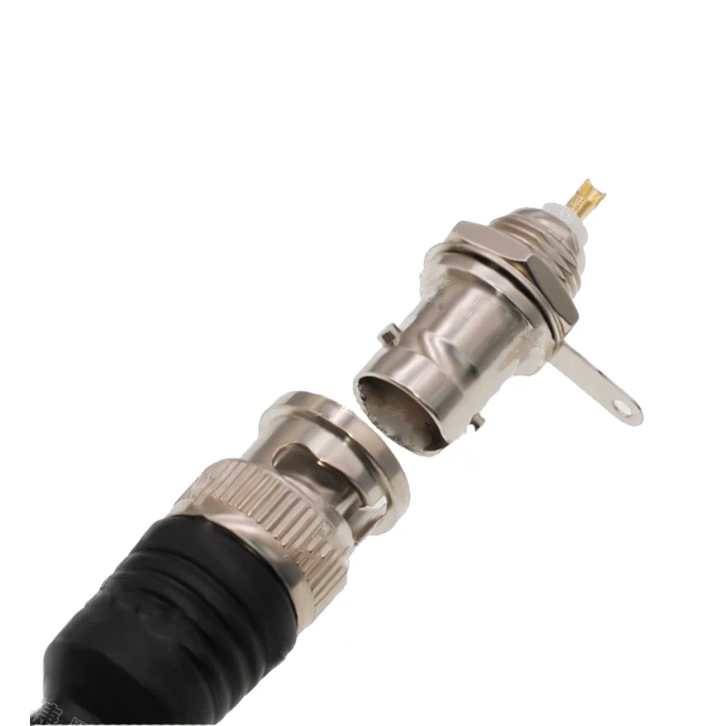 2/5/10pcs BNC Female Connectors Adapter Panel Chassis Mount Coaxial Cable Gold Plated Copper Core NC Female Welding Machine C5
