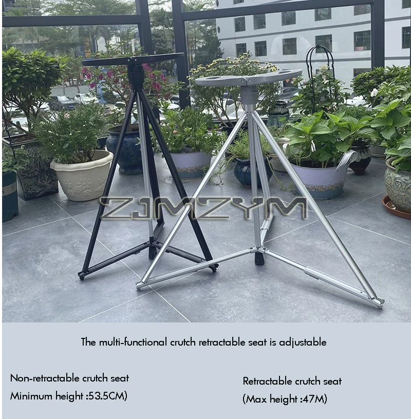 Folding Stool Cane for Seniors Outdoor Converts Walking Stick to Seat Aluminum Alloy Lightweight Portable Park Queue Travel