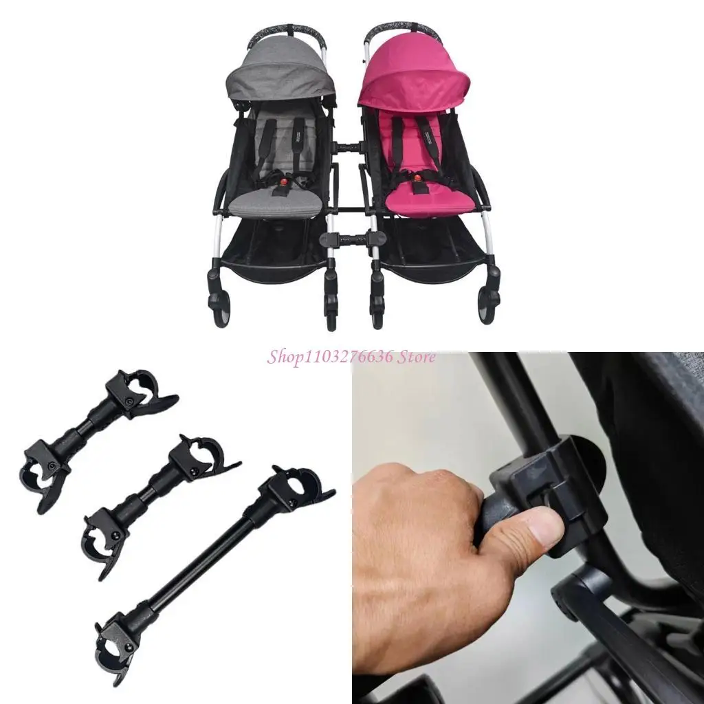 

R6FD 1 Set Twin Strollers Attachment Adapter Quick Setsup Pram Connectors for Kidd