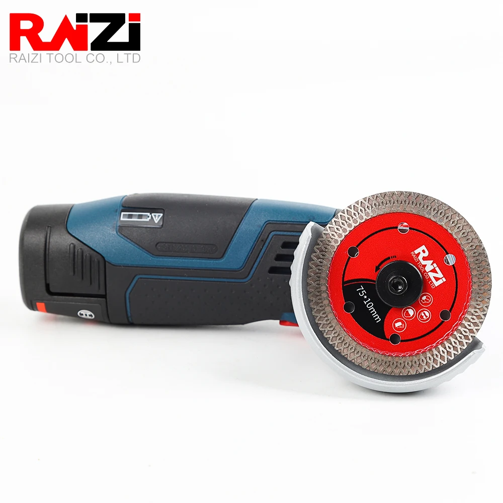 Lama da taglio diamantata Turbo sottile a rete Raizi 75/85mm per lama da taglio per piastrelle di ceramica in gres porcellanato Mini disco da taglio