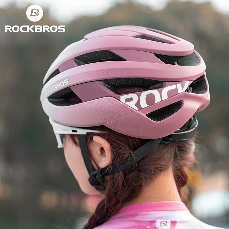 ROCKBROS Bicycle Helmet Men Women MTB Road Safety Integrally-molded Ultralight Helmet Breathable Ajustable Bike Cycling Helmet