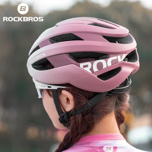 Imagen 2 del producto ROCKBROS-casco de seguridad para hombre y mujer, protector de cabeza ultraligero, moldeado integralmente, transpirable y Ajustable