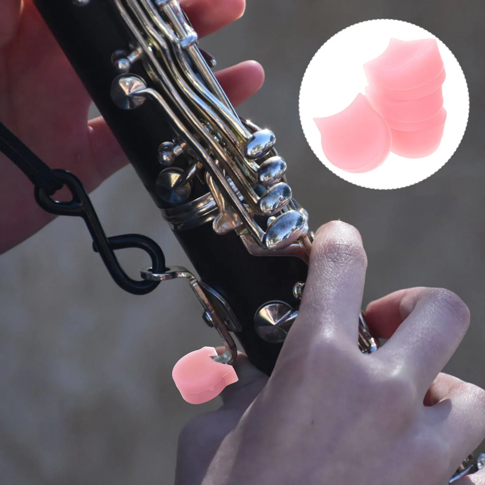 

4Pcs Clarinet Thumb Rest Cushion Lightweight Portable Finger Support for Comfortable Playing Long Sessions Professional Clarinet