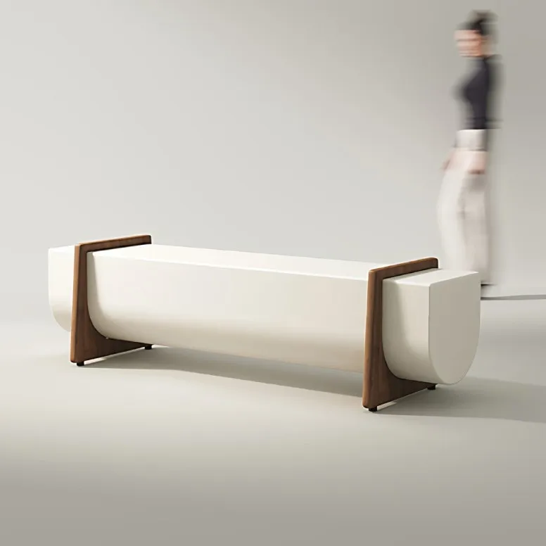 LH1 solid wood bench tea room leisure model room hotel leisure special-shaped stool