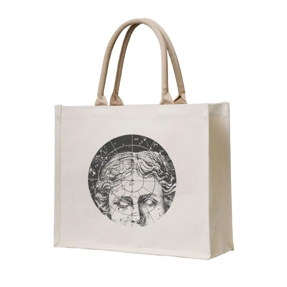 

Aphrodite statue face and starry sky Tote Bag tote bags aesthetic Fabric bag shopper bag women canvas