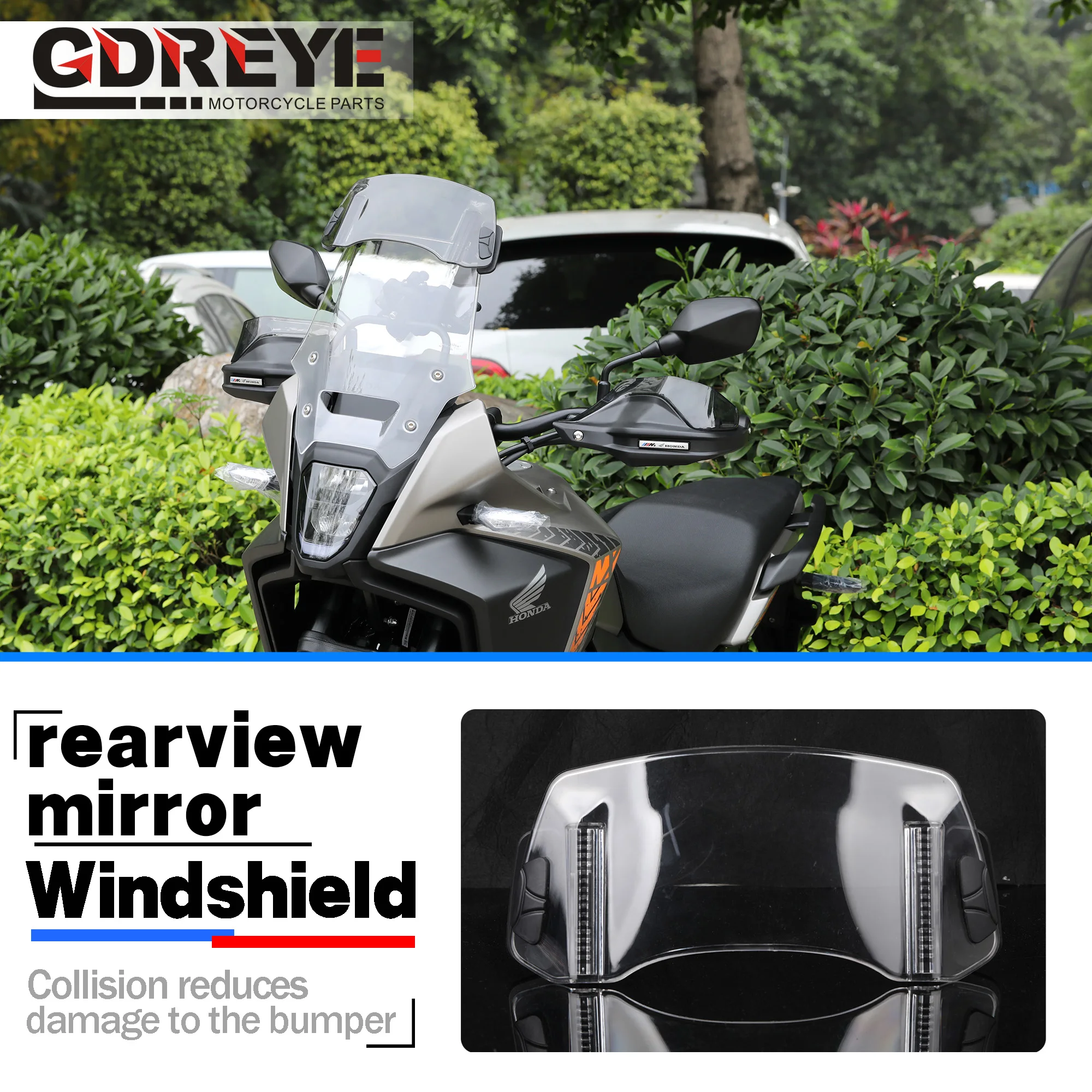 Motorcycle Windshield Extension Spoiler Windscreen Air Deflector For Honda NT650 Hawk GT NTV 600 650 NX500 NX650 J-X Dominator