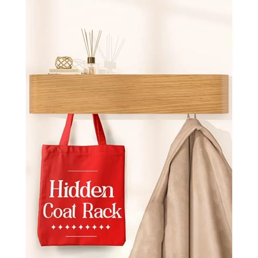 

wall Coat Rack - wall Shelf with Hooks - entryway Hooks - entryway Shelf - Modern Coat Rack - Wooden Coat Rack wall Mount for H
