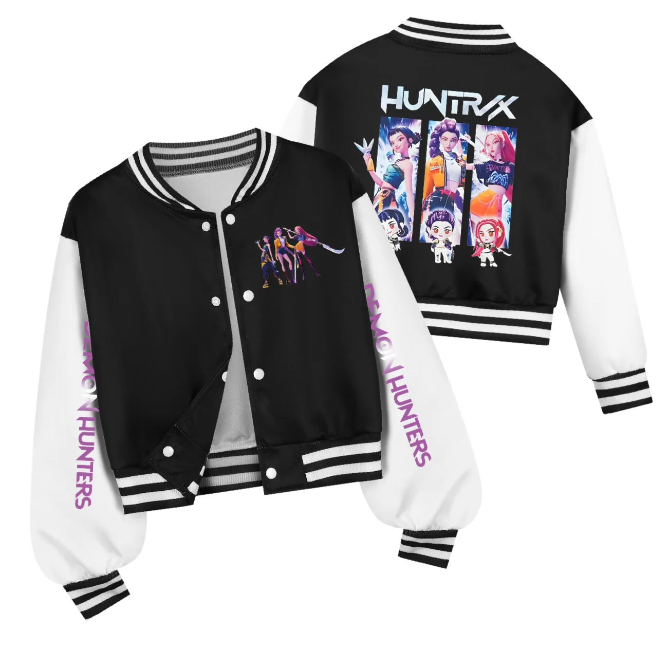KPop Demon Hunters Kids Huntrix SAJABOYS Clothes Spring Autumn Girls Baby Casual Hoodies Children Costume Boys Baseball Uniform