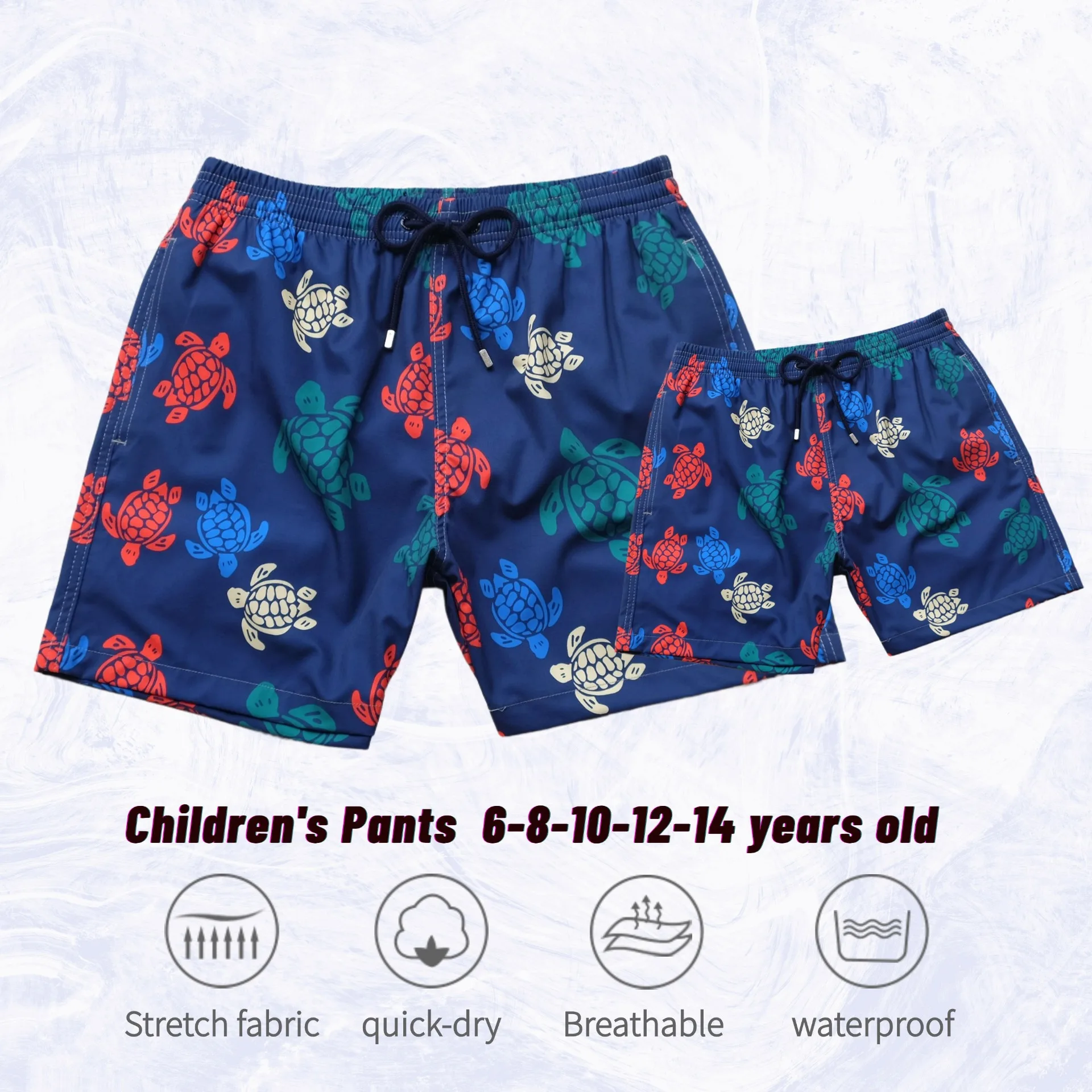 Children's Fashion Luxury Brand Board Shorts Water Sports Beach Surfing Quick-Drying Family Water-Repellent Swimsuit Triangle Inner Network