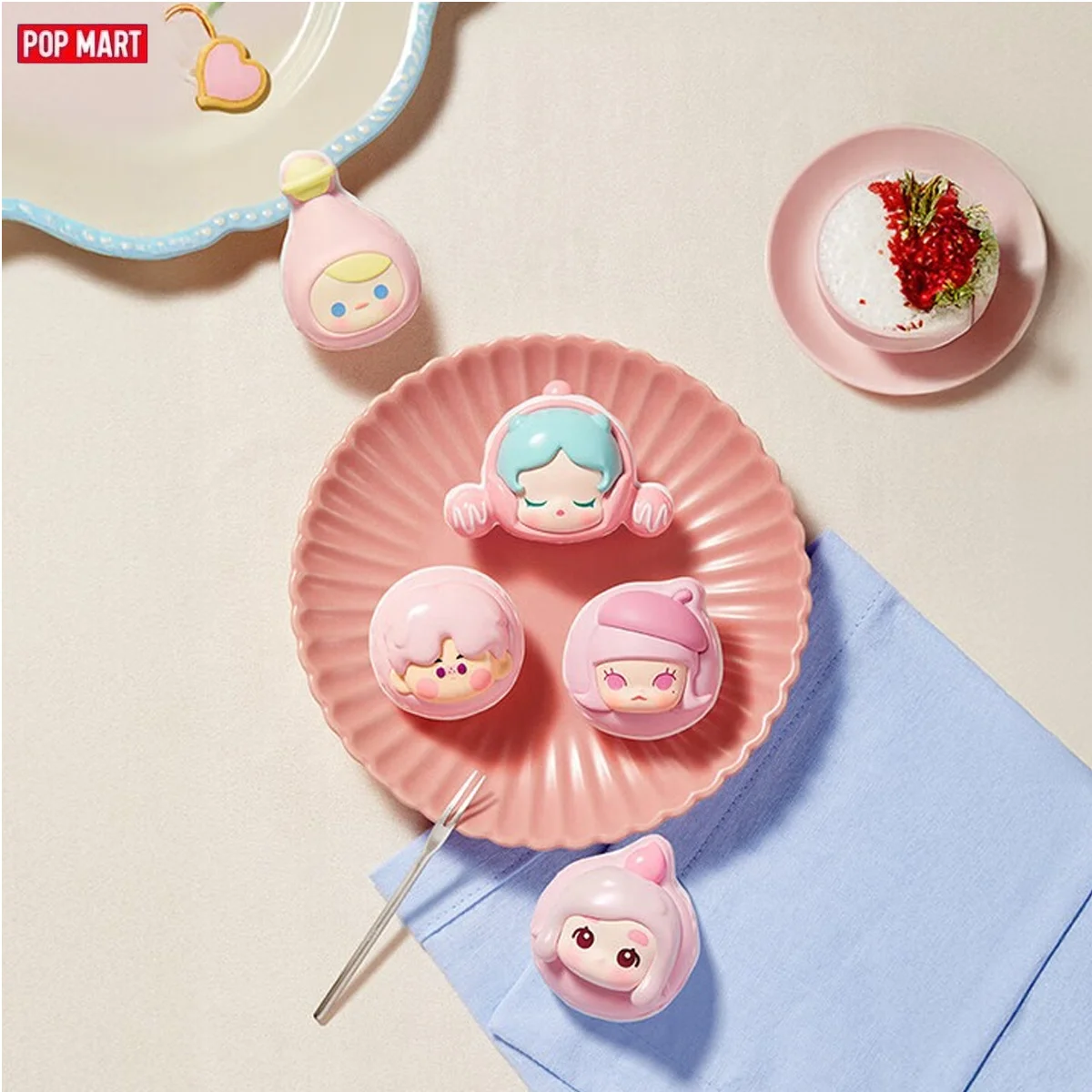 

POP MART Bubble, милые гранулы, макароны, десертная серия, кукольная коробка, милые аксессуары для мини-кукол, коробка для кукол, модные игрушки