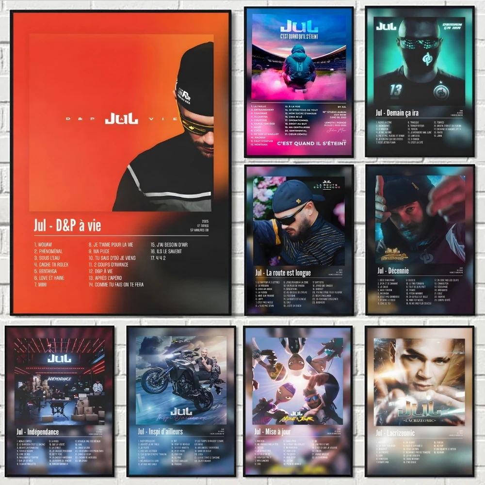 J-JuL Album-Poster-Aufkleber, HD-Gemälde, selbstklebende Kunst für Schlafzimmer, Wohnzimmer, Heimdekoration, moderne Wandaufkleber, Geschenk