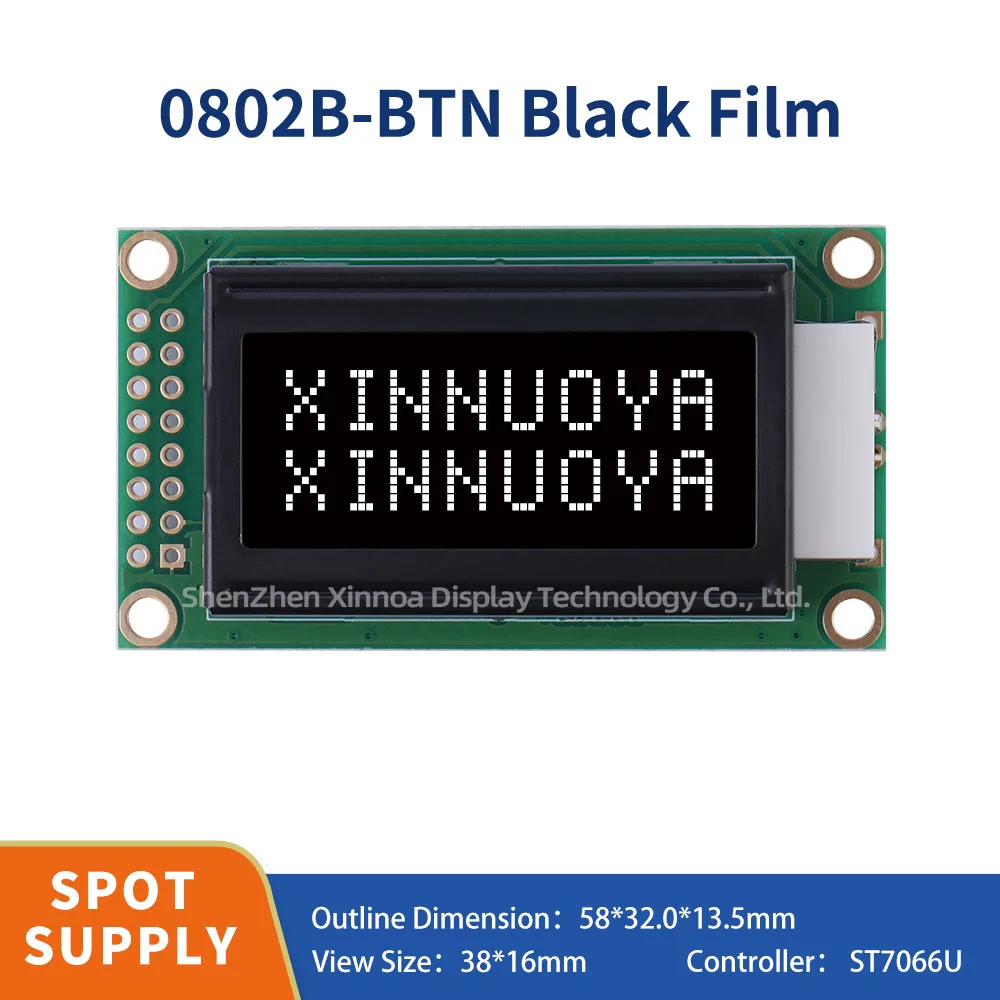 0802B Lcd 8X2 Character Lcd Screen Btn Black Film White Character Lcd Display Module In Multiple Languages