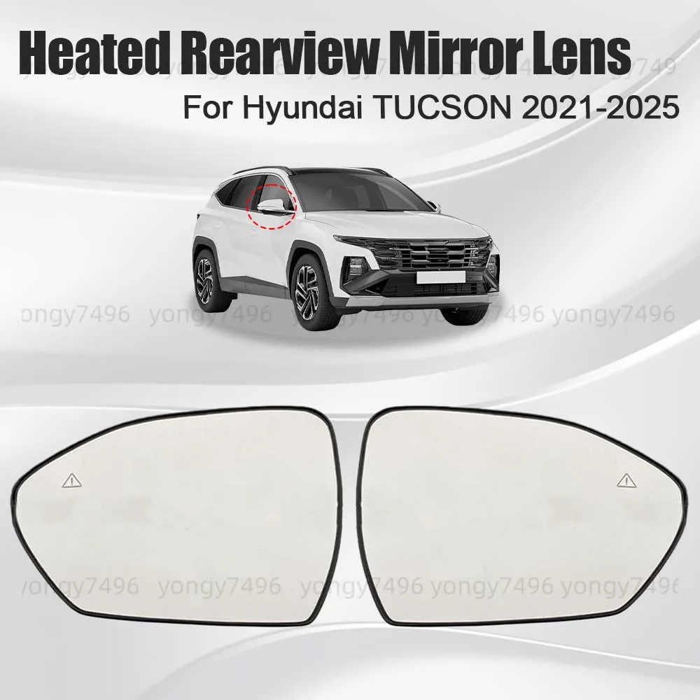 

Car Wide Angle Heated Rearview Mirror Lens For Hyundai TUCSON 2021 2022 2023 2024 2025 Cars Accessories With Assistance Replace