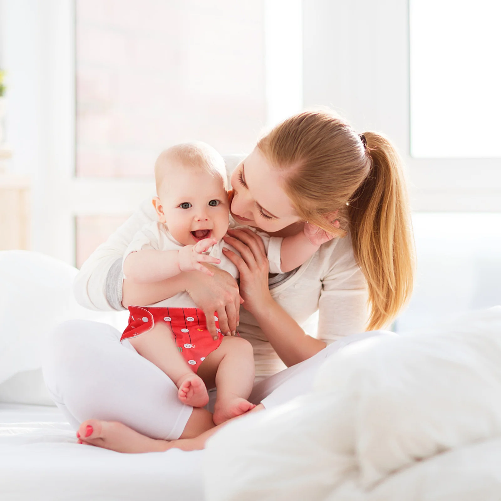 2 Stück Weihnachts-Baby-Trainingshose für Neugeborene, waschbar, auslaufsicher, atmungsaktiv, bequem für das Töpfchentraining