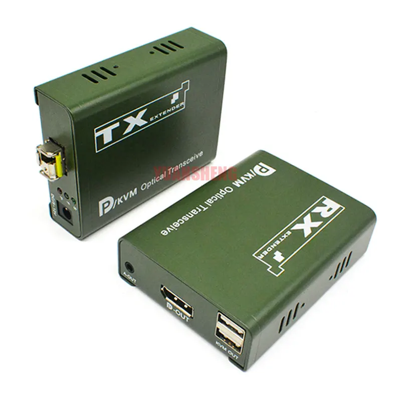 موسع ألياف KVM 20 كجم على نموذج واحد LC كابل الألياف الضوئية USB KVM DP جهاز إرسال واستقبال الألياف مع وحدة SFP للكمبيوتر NVR