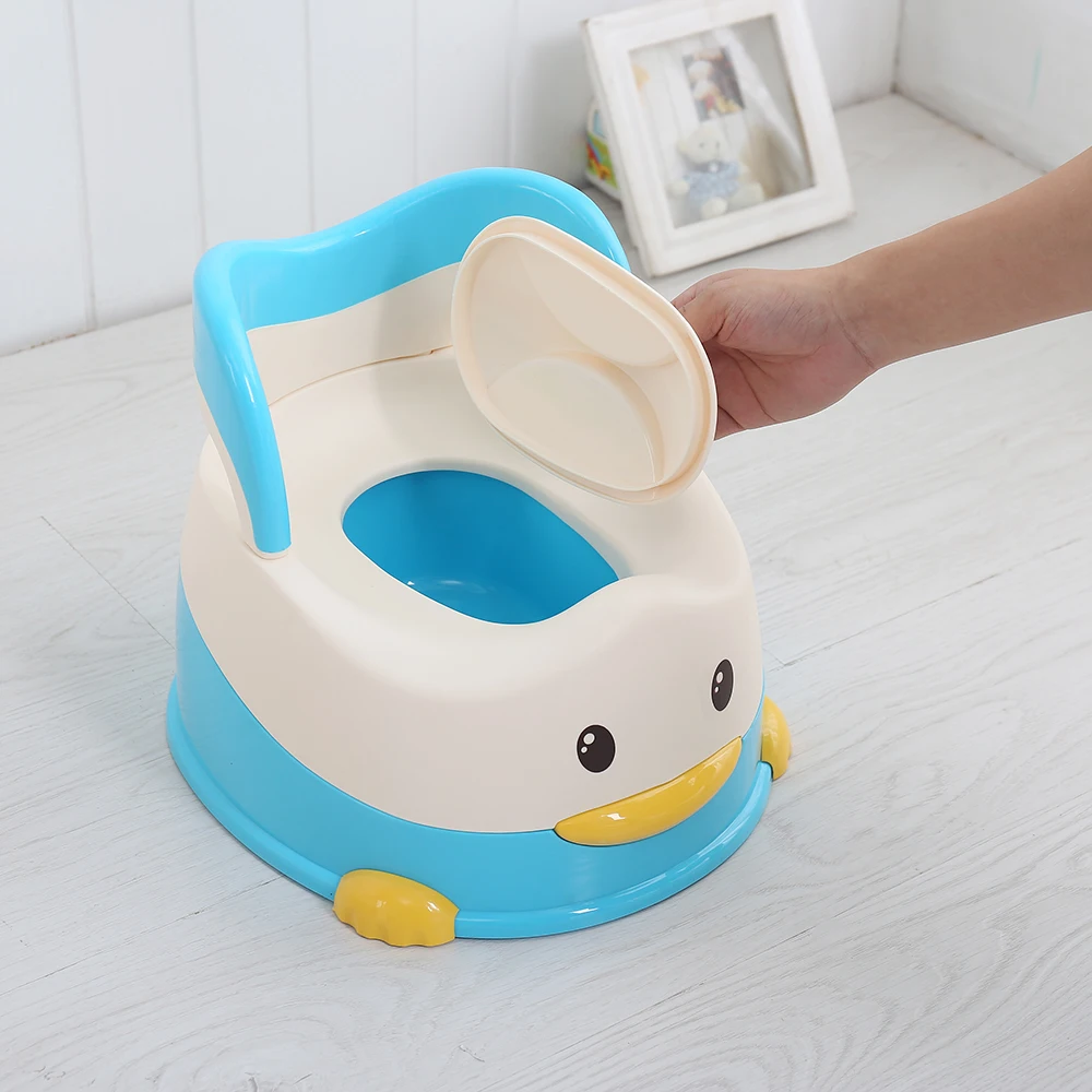 Portable Animal-Patterned Duck-Shaped Potty Training Seat PP Plastic Children's Toilet Seat For Toddlers Kids