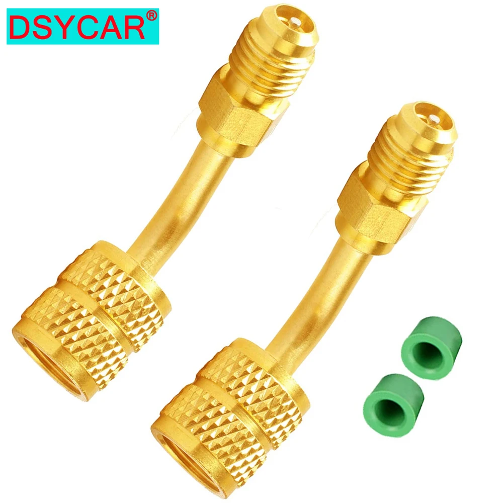 1Set R410A Adapter Replacement Part - Works with Mini Split HVAC System - 5/16 Female Quick Couplers x 1/4 Male Flare