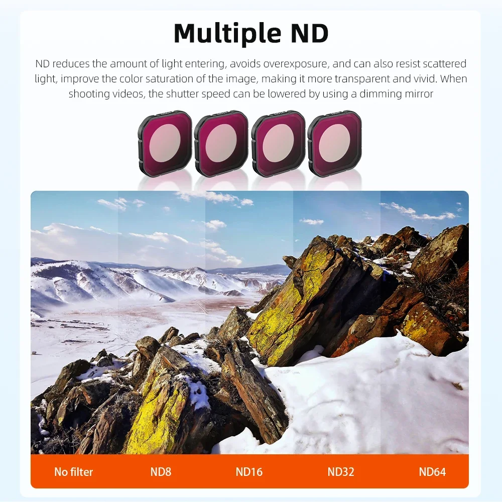Flymile Camera Len Filters voor Insta360 Ace Pro 2 UV CPL ND8/16/32/64 Neutrale Dichtheid Optische Glazen Lens Fotografie Accessoires