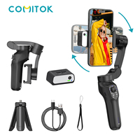 Comitok L7Cpro 3-Axis Smartphone Gimbal Anti-Shake Stabilizer for Face Tracking/Gesture Control/Fill Light Easy to Use for Vlog