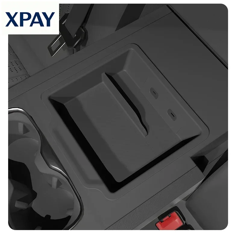 Car New For ZEEKR 7X 2025 2024 Rear Seat Armrest Box Silicone Storage Box Car Interior Accessories Stowing Tidying Trunk Organiz
