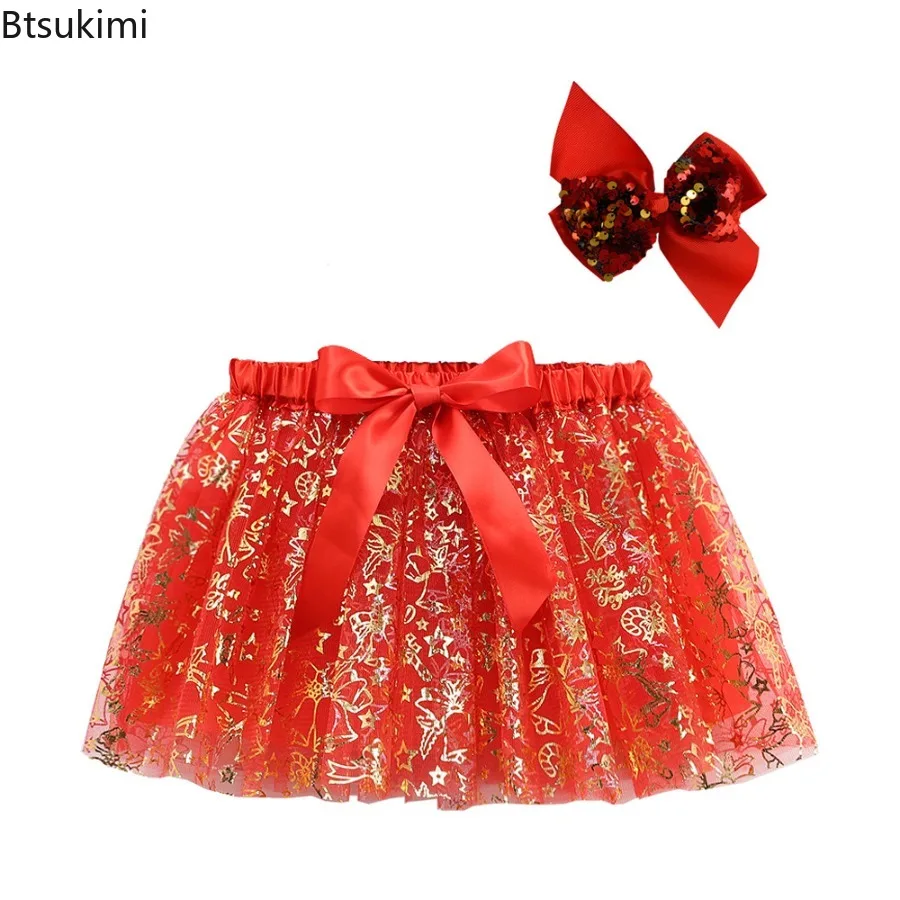 

Christmas Day Girls Tutu Skirts Ballet Princess Pettiskirt Fluffy Cute Tulle Skirts Cosplay Halloween Pumpkin Girl Clothing New
