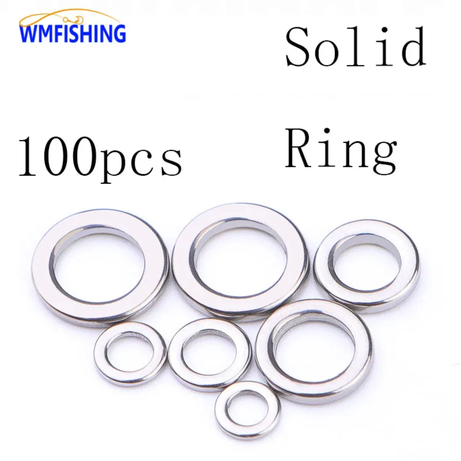 

100Pcs Heavy Duty Fishing Solid Stainless Steel Snap Split Rings Seamless 304 Polishing Sea Fishing Pesca Lures Tackle Pesca