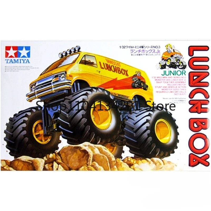 

Original 4WD Lunchbox Monster Truck Large Wheels Small Size 17003 Birthday Gift Toy Collectible Model