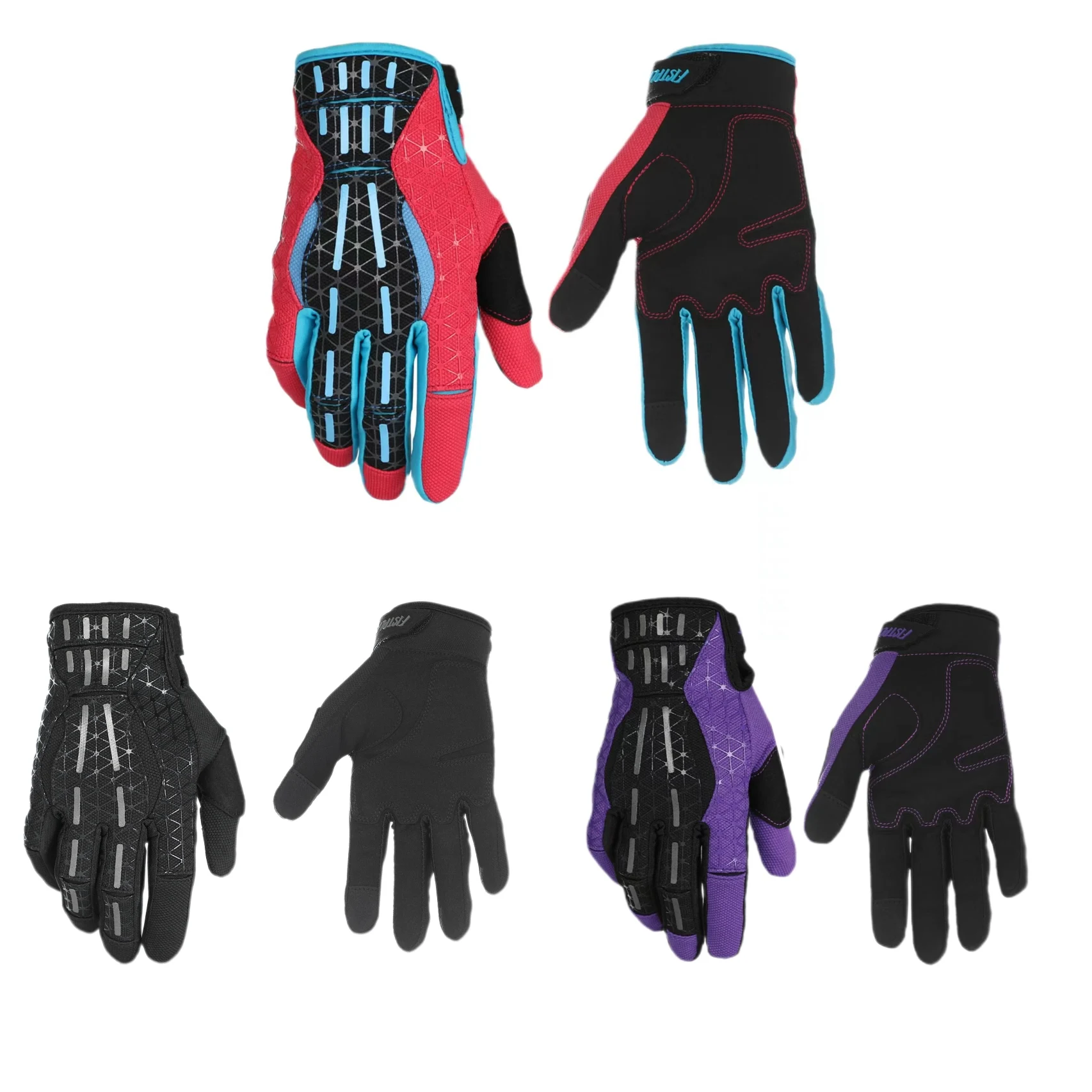 

24fistplast premium feel dark CSGO Miami color blocked cycling gloves outdoor sports gloves