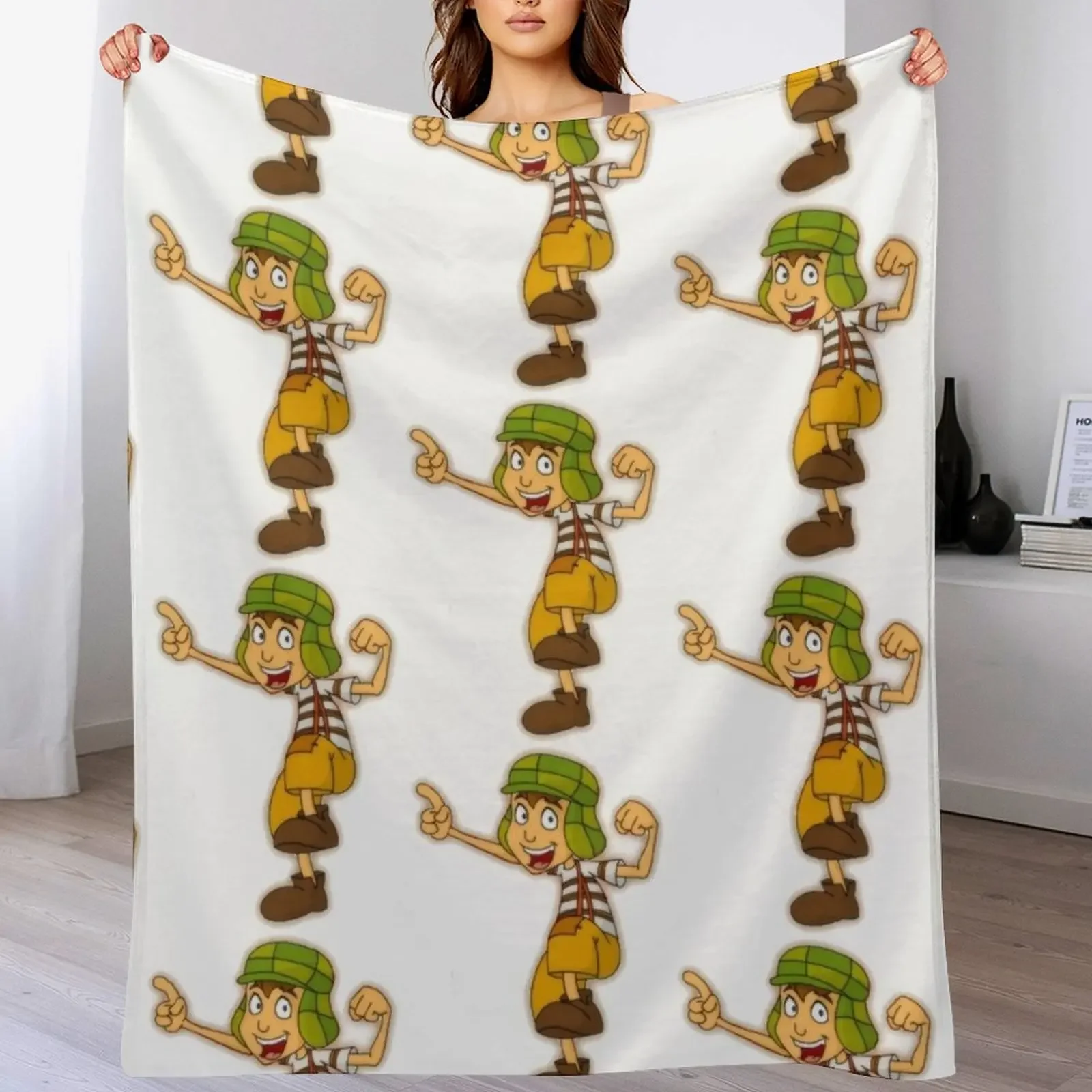 

Chavo del Ocho caricatura Throw Blanket Soft Comfort Blanket for Reading Watching TV