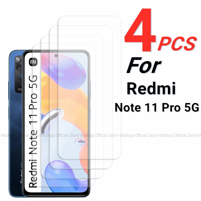 

2/4 шт., Защитное стекло для Xiaomi Redmi Note 11 Pro