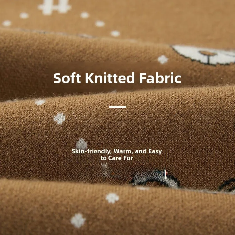 

Длинный вязаный свитер с вышивкой букв, теплый круглый модели Ne M, осень-зима, Thiened, повседневная ткань из смеси волокна