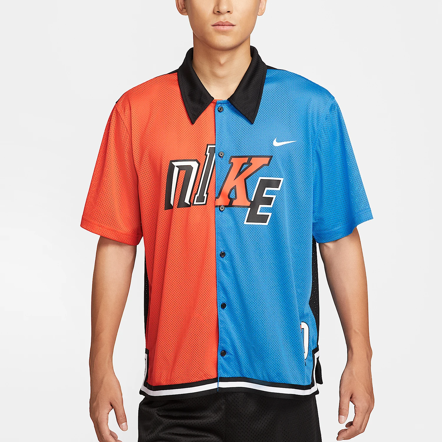 

Nike genuine 2025 Summer Men's Basketball Patchwork Collar Shirt IH9267-010