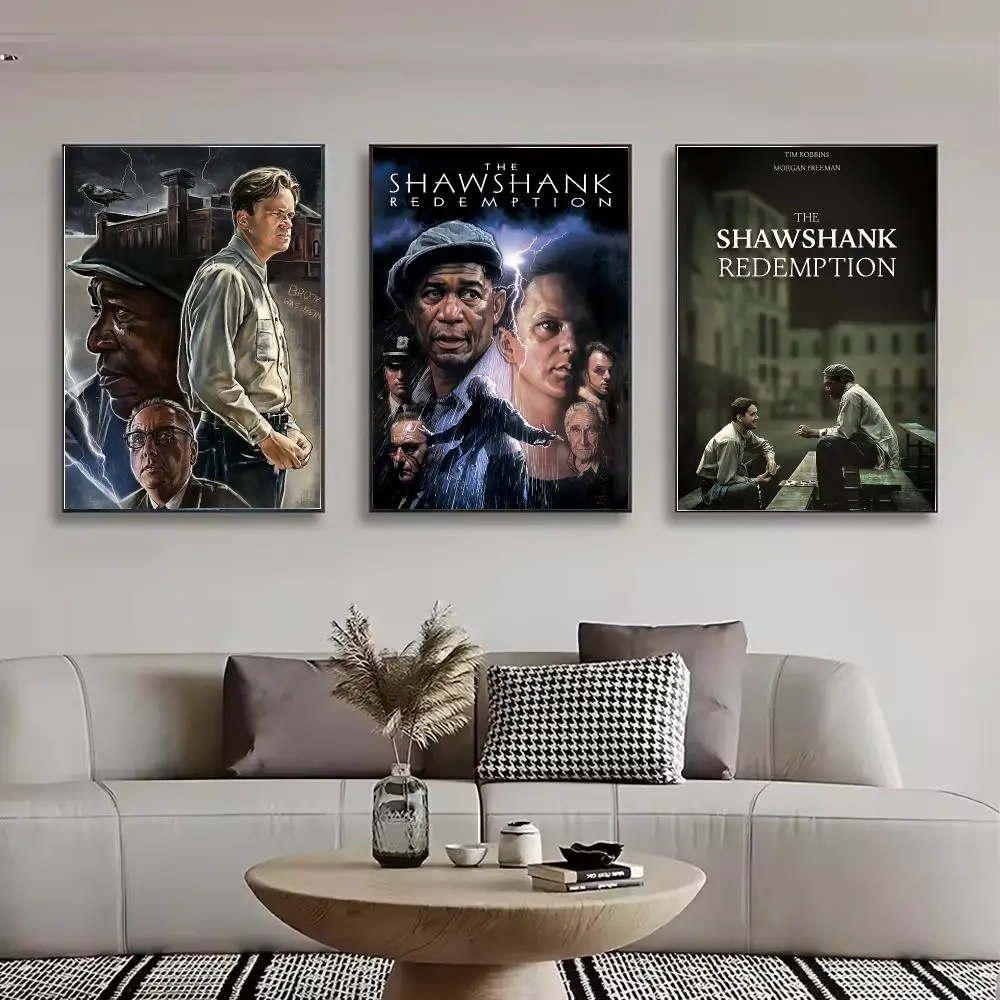 Movie The S-Shawshank Redemption Painting Calligraphy Canvas Poster Wall Art for Bedroom Living Room Home Decor Gift