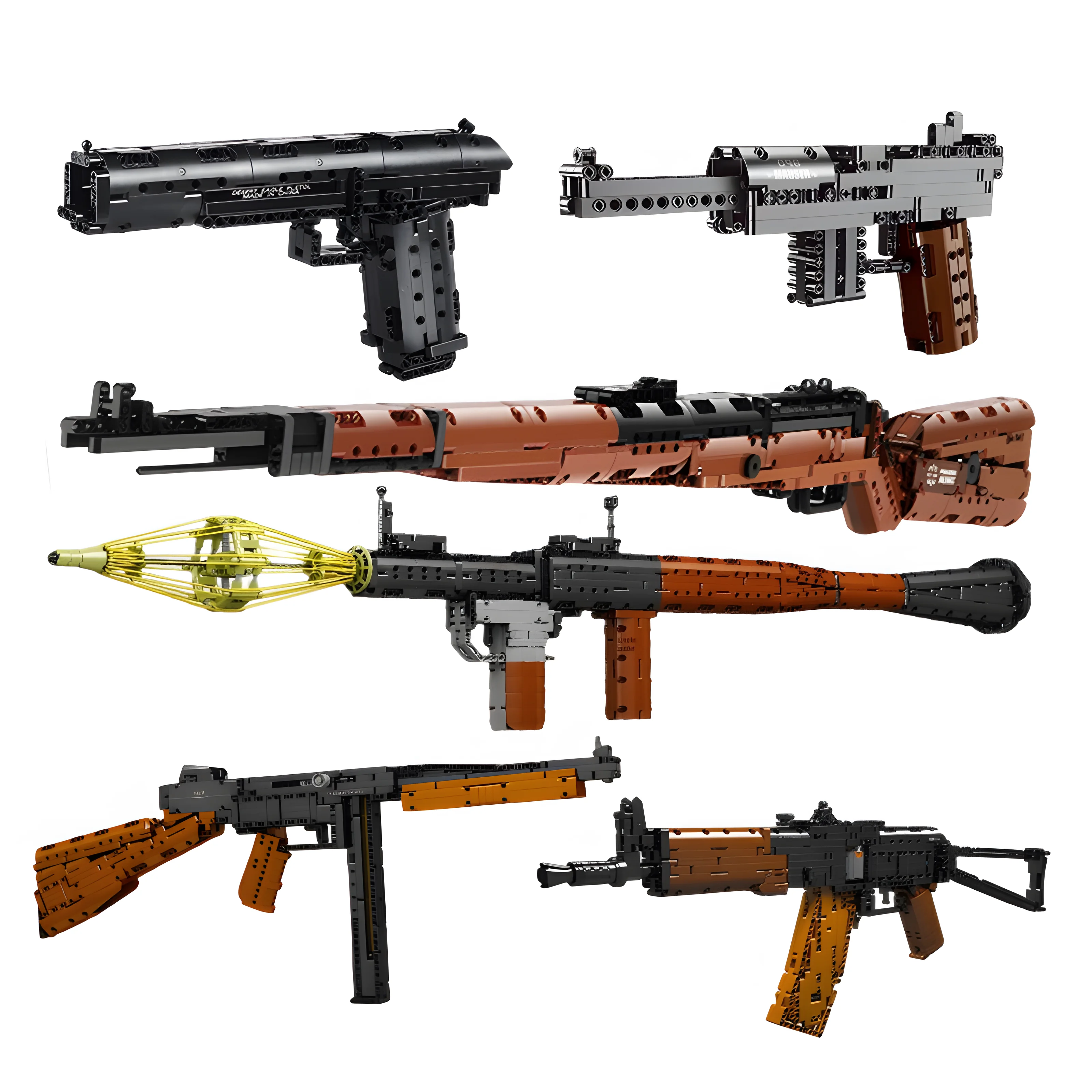 

Assembled Building Blocks Bricks Guns Series Model MOC Army MP5 Firearms Weapons Sets Kids Toys Boys Birthday Gifts