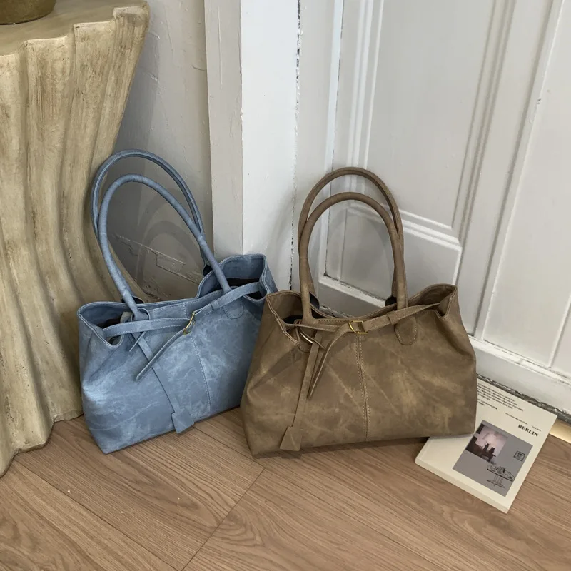 Bolso de Gran Capacidad Estilo Coreano para Mujer, Novedad Otoño 2026, Bolso Tote, Bolso de Mano, Bolso de Hombro, Mochila Moderna
